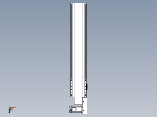 皮带直线轴半封闭可选导轨TPA-HNB-140D-120-L600-MR-Y-P40-N3俯视缩略图