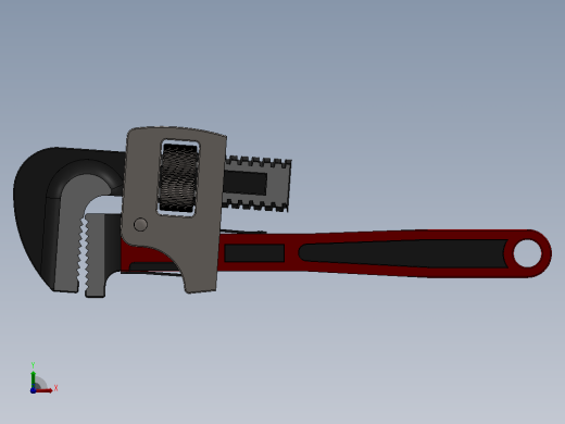 Solidworks制作的管钳前视缩略图
