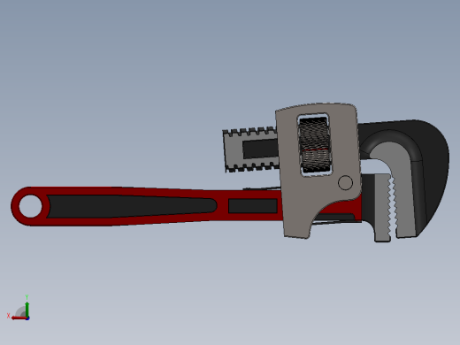 Solidworks制作的管钳后视缩略图