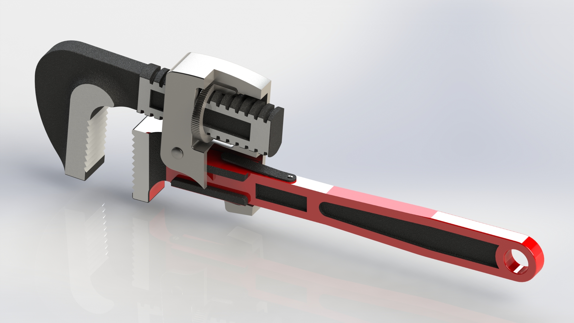 Solidworks制作的管钳