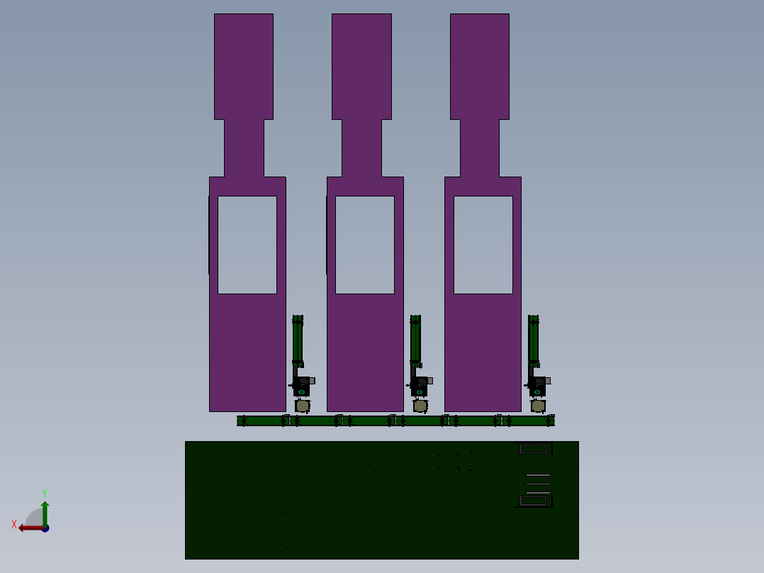 注塑包装检测自动流水线后视图