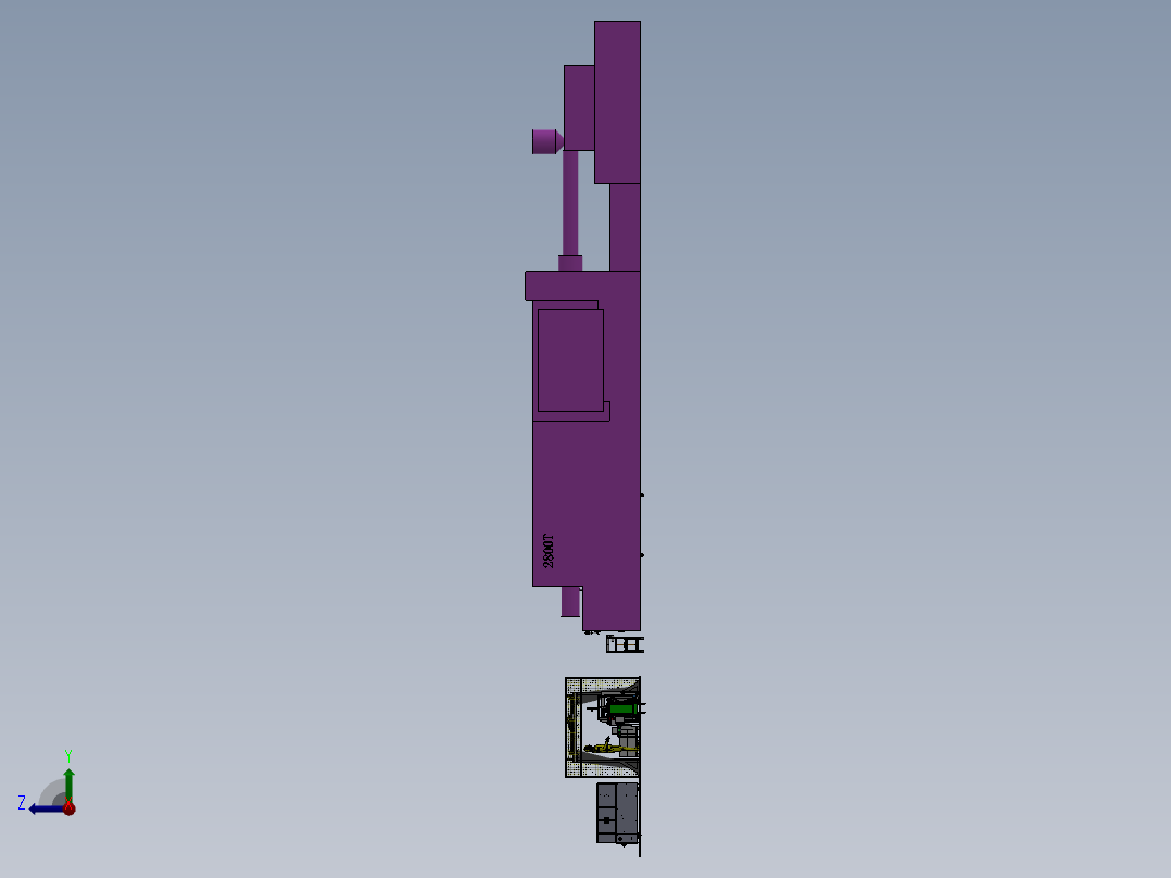 注塑包装检测自动流水线右视图