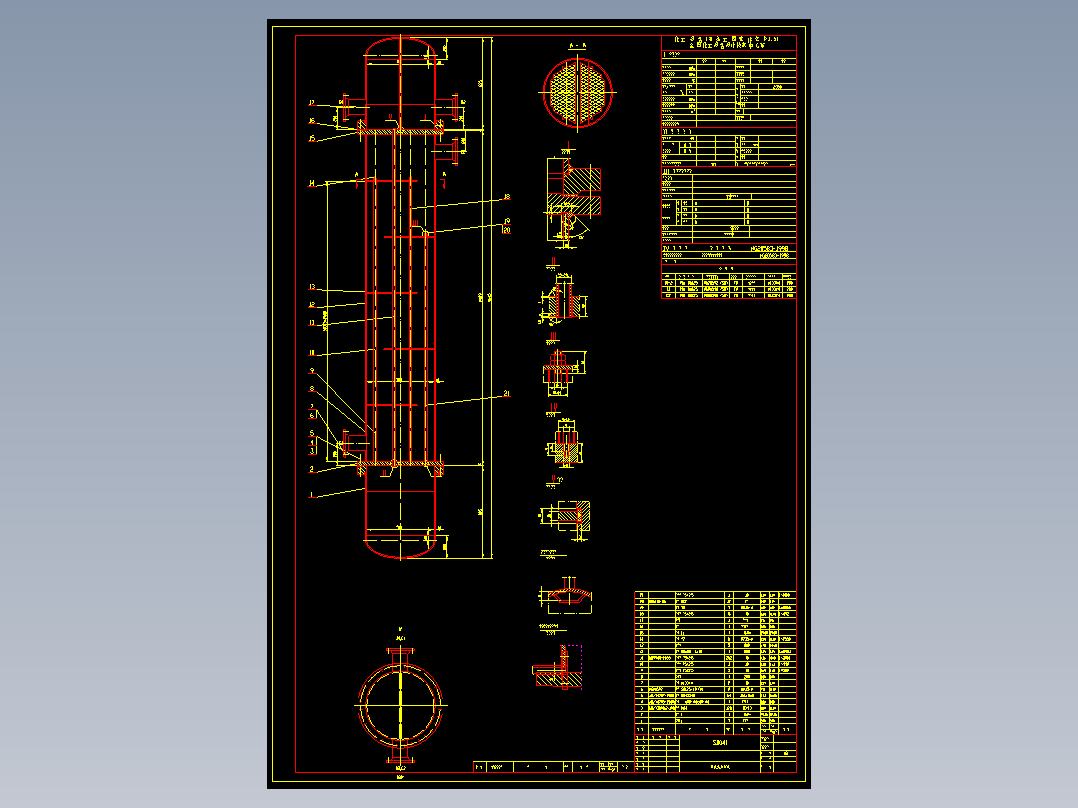 固定管板换热器cad图CAD设计图