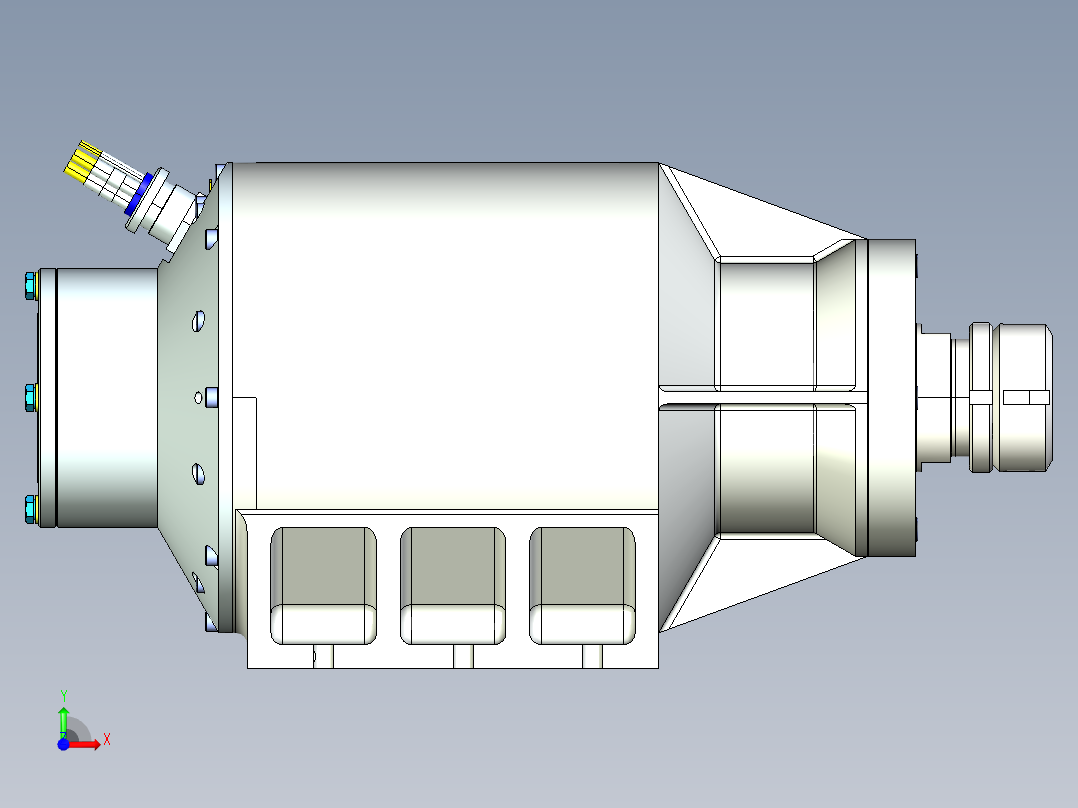 水冷发动机3D模型前视图