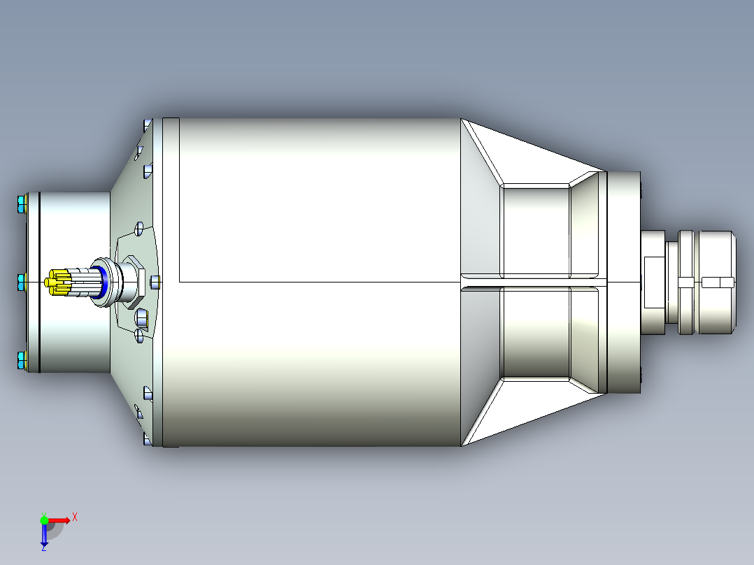 水冷发动机3D模型俯视图