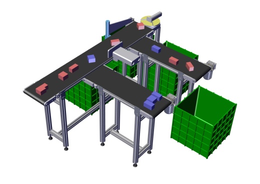 皮带输送生产线3D模型缩略图