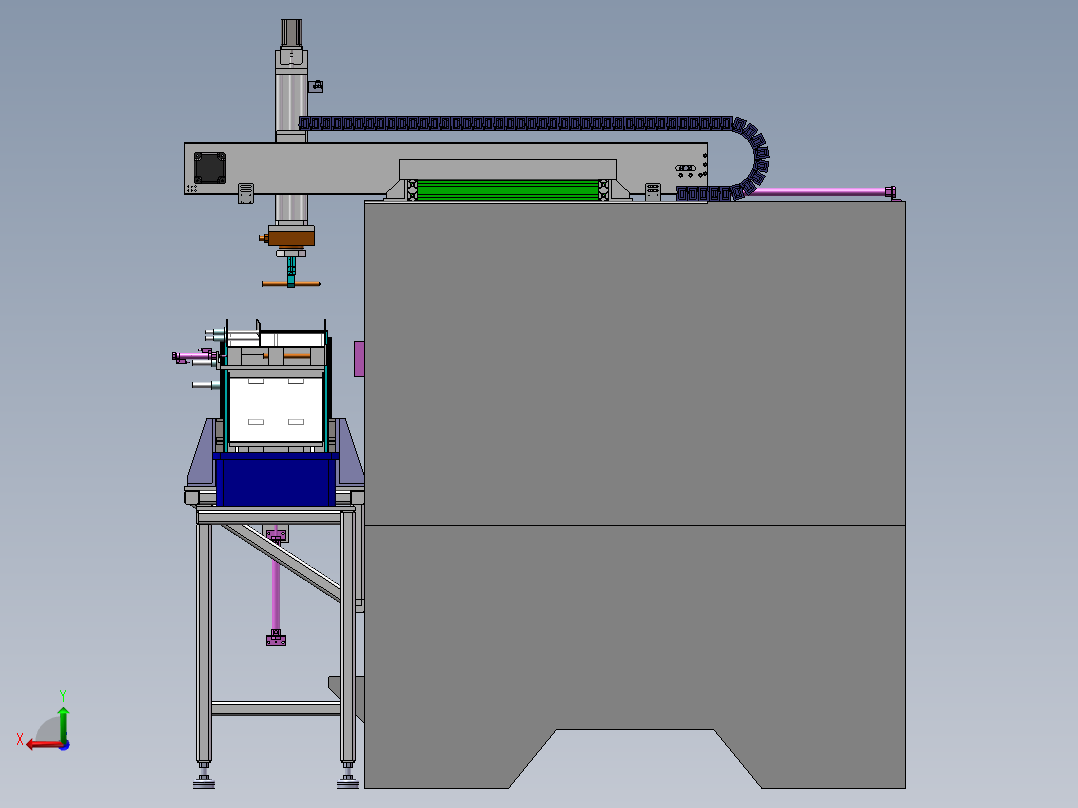 ZDH-CHEC-001 车床上下料后视图
