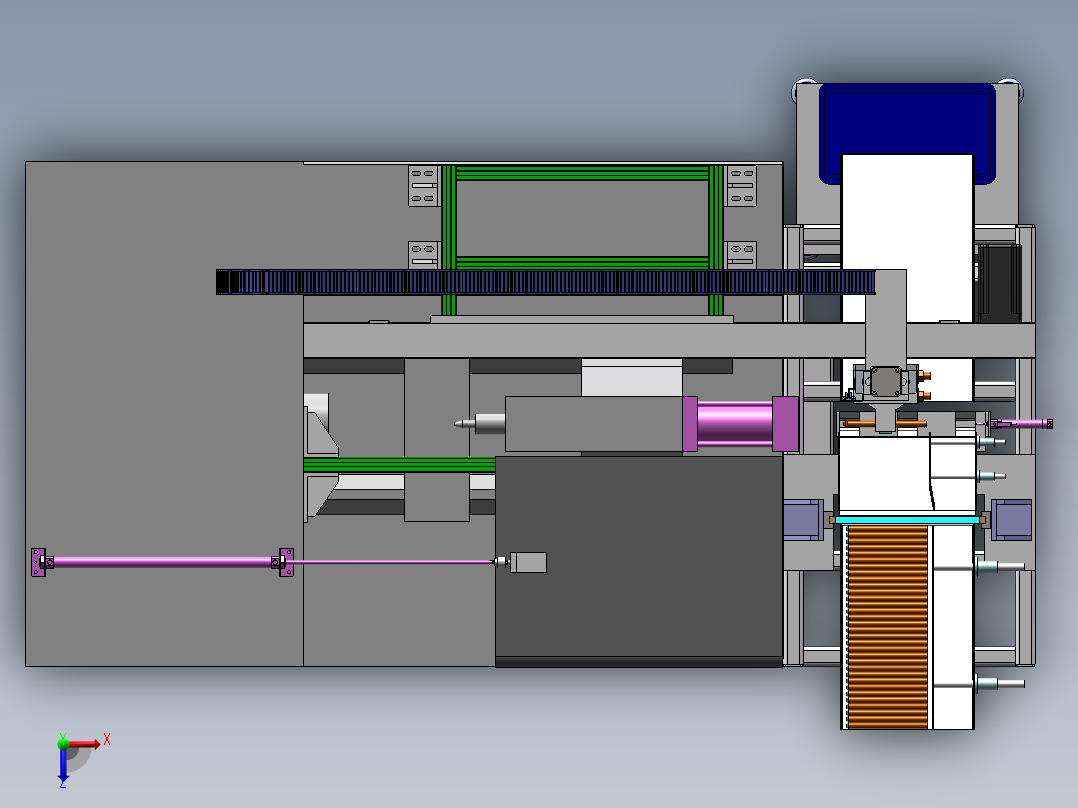 ZDH-CHEC-001 车床上下料俯视图