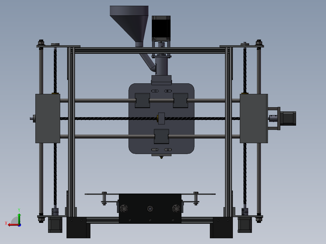 3D打印机用塑料颗粒挤出机后视图