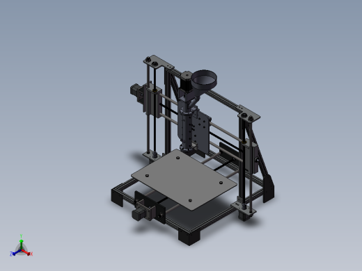 3D打印机用塑料颗粒挤出机正等轴测缩略图