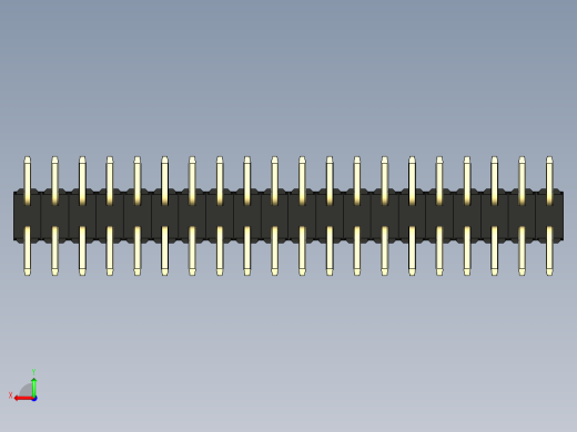 彩色公排针 100mil 2.54mm 系列-DS1022_black_40p_100mil_TypeSMT_rev1.0后视缩略图