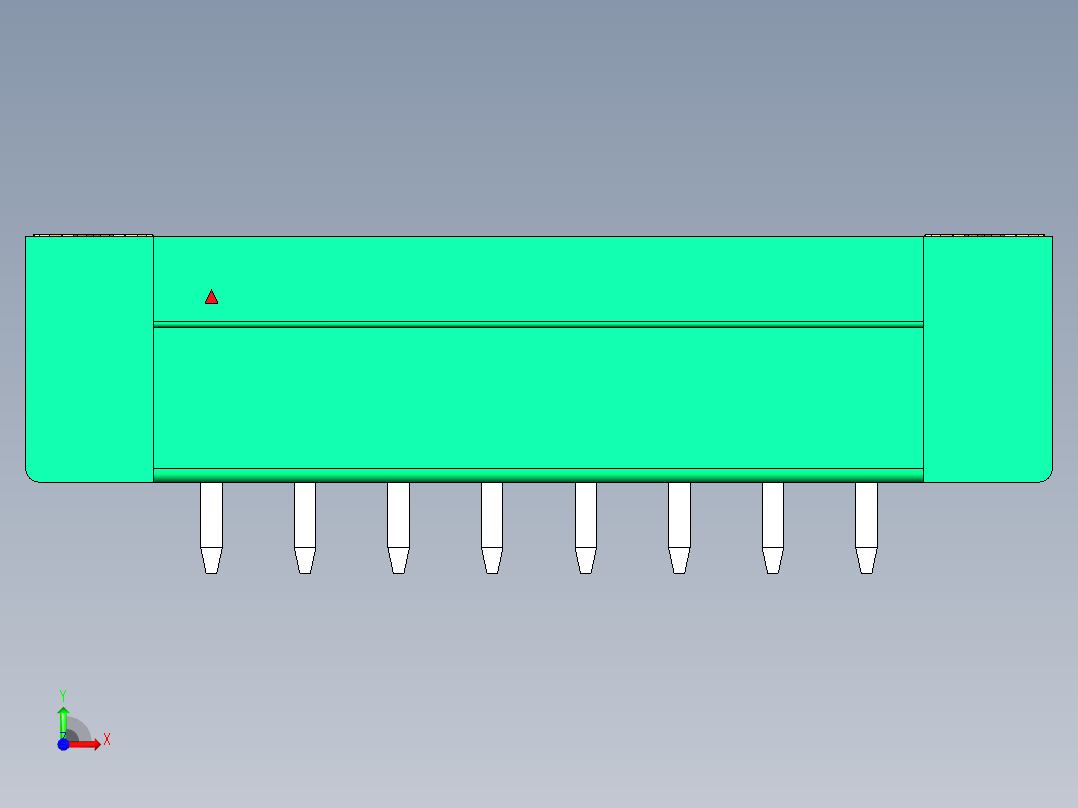 DEGSON 15EDG（公头） 3.5mm 螺钉锁紧，插拔式接线端子 FullPack-15EDGVM-3.5-08P-14-00AH前视图