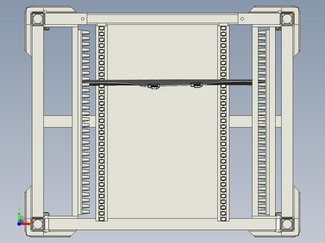 汽车后门维修放置架前视图