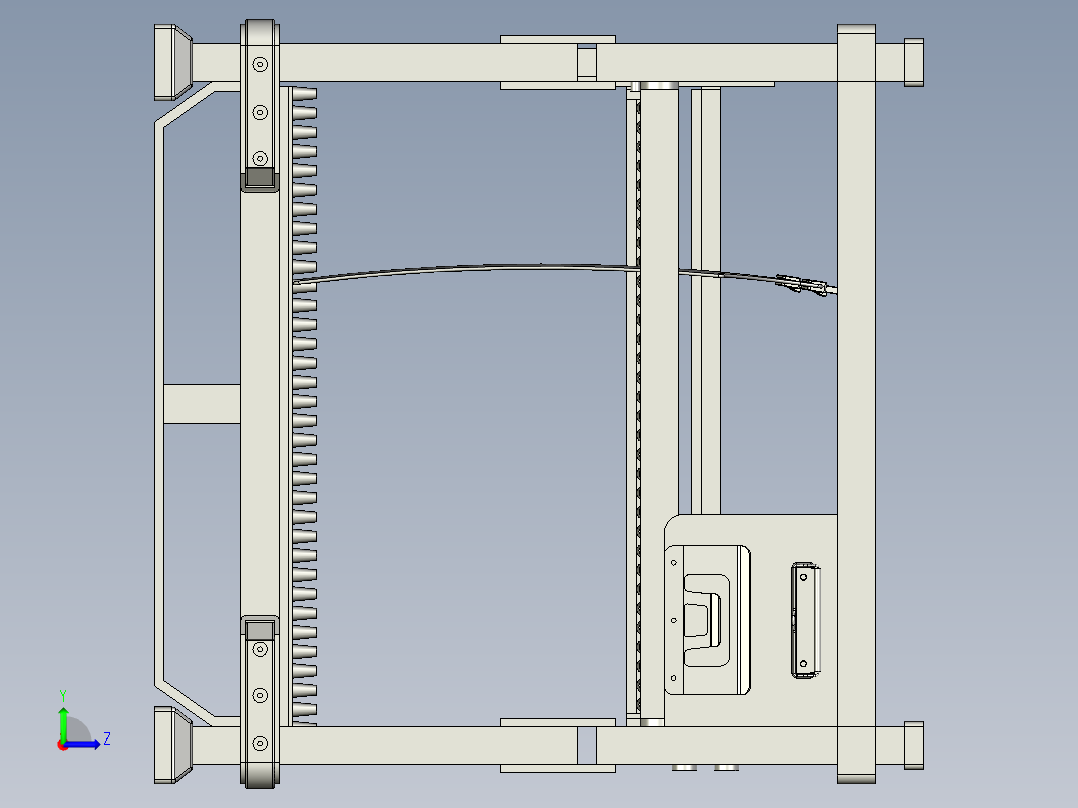 汽车后门维修放置架左视图