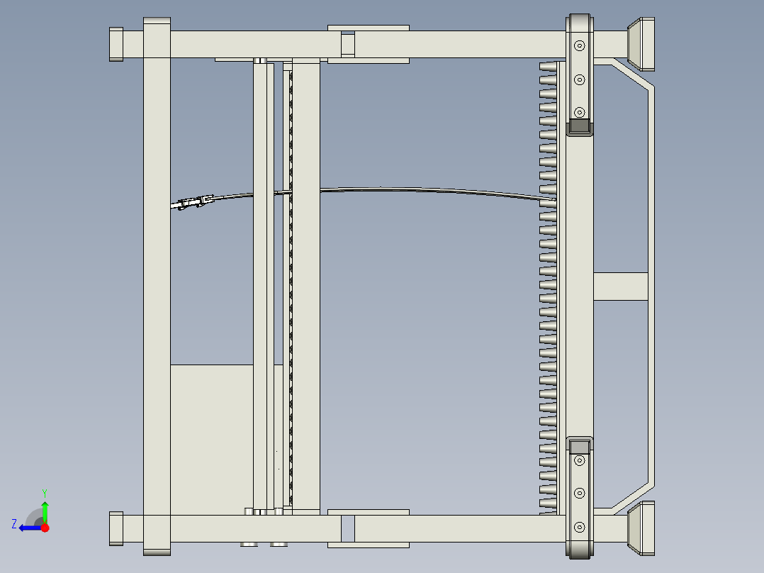 汽车后门维修放置架右视图