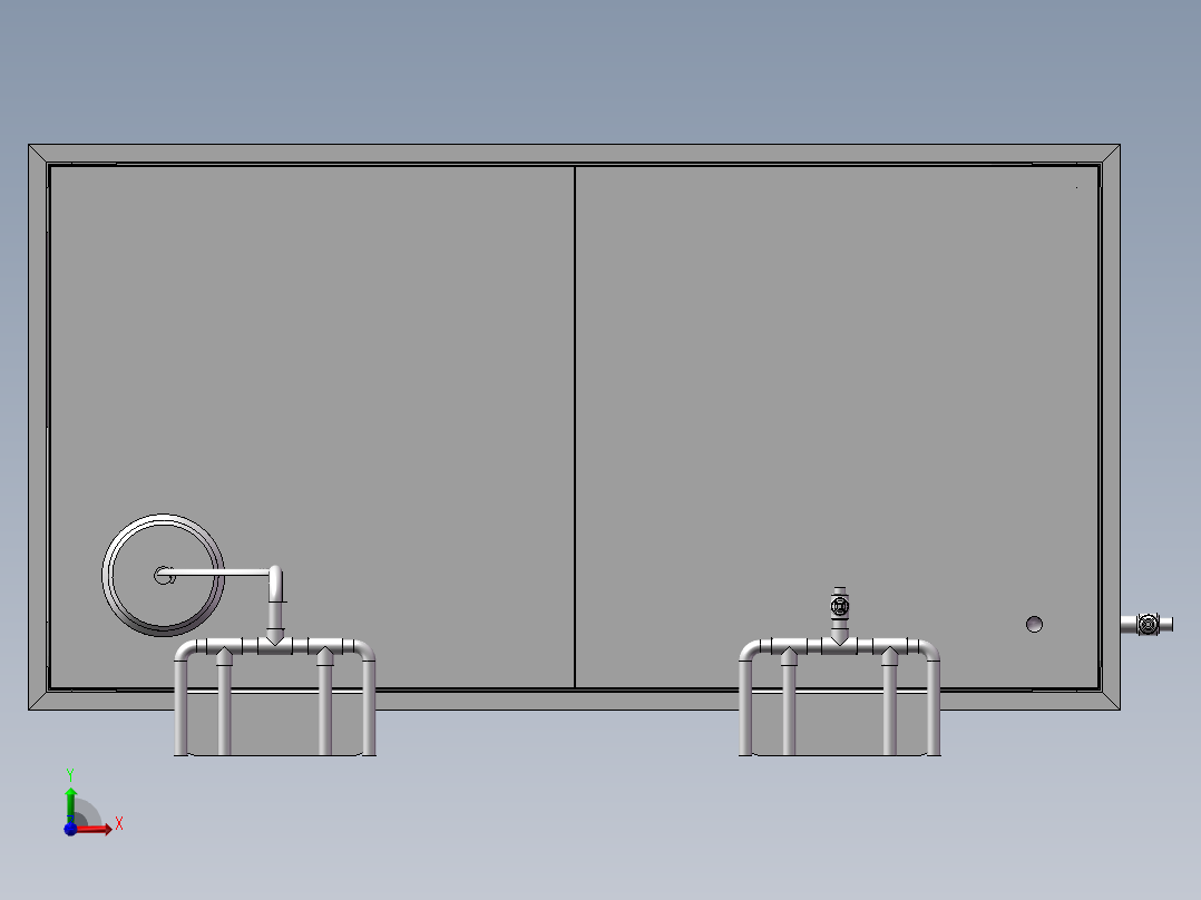 水箱 3D模前视图