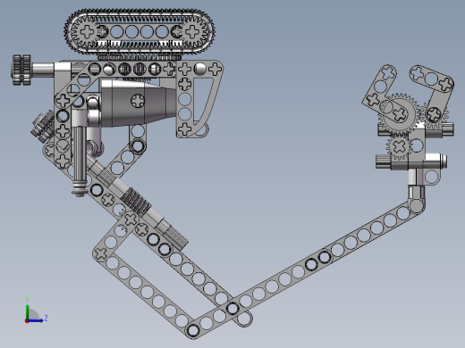 乐高技术挖掘机左视缩略图