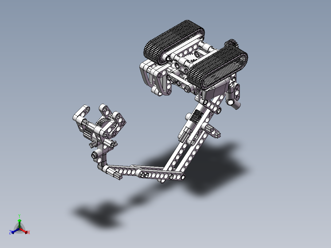 乐高技术挖掘机正等轴测图