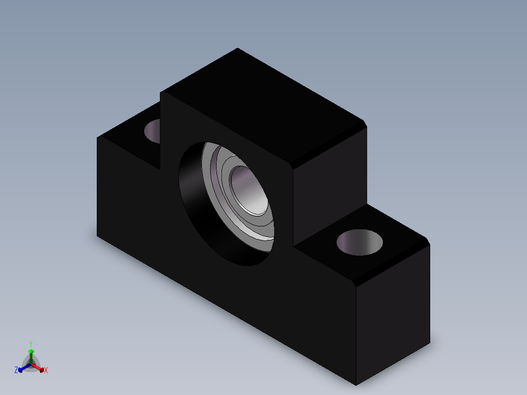 丝杆支撑侧LEB31-12正等轴测图