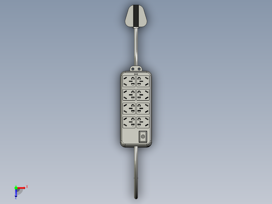 公牛插排 STP PROE俯视图