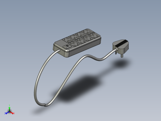 公牛插排 STP PROE正等轴测缩略图