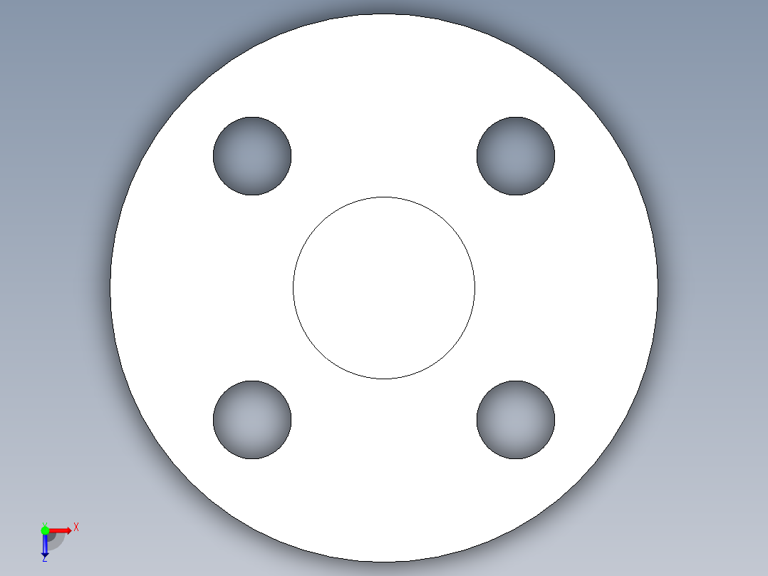 CPVC管件25-Sch80_Blind Flange_9853-005_0.5in俯视图