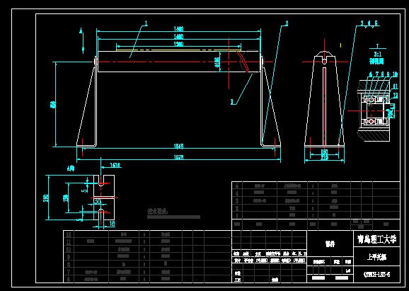 覆带式挡边带式输送机2D图纸 机械设计CAD图纸DWG图纸2D图纸