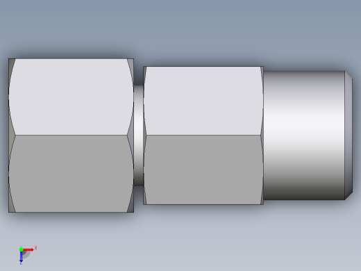 卡套式工业通用硬管接头EO_Distance_piece_adapter_DA10LOMDCF俯视缩略图