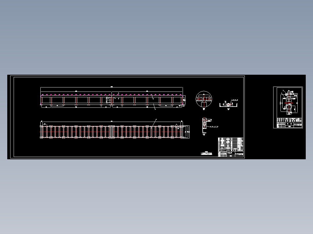 一种托辊输送机CAD图纸