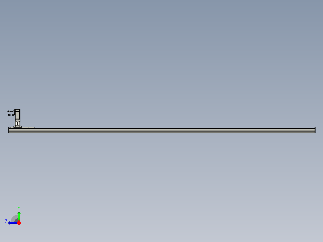 东锦齿条传动DH136G-S3200-BU-减速机+P400W右视图