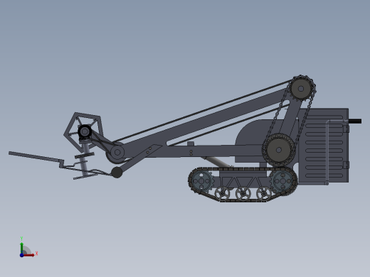菠菜收割机三维SW模型3D图纸收获机设计solidworks建模 参考素材前视缩略图