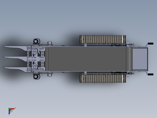 菠菜收割机三维SW模型3D图纸收获机设计solidworks建模 参考素材俯视缩略图