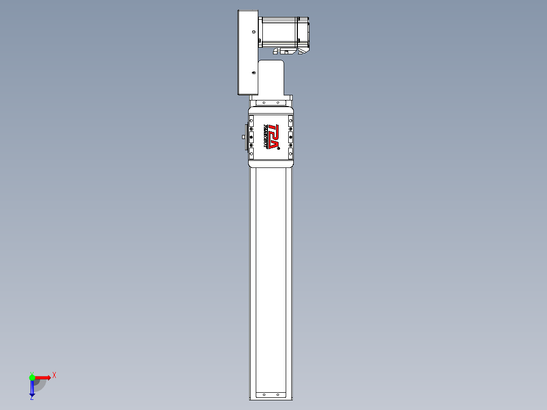 同步带全封闭直线模组TPA-HCB-85D-90-L400-MR-C-P20-N3俯视图