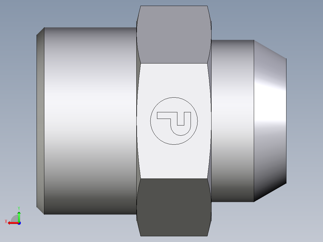 卡套式工业通用硬管接头EO_Weld_connector_AS20SX后视图