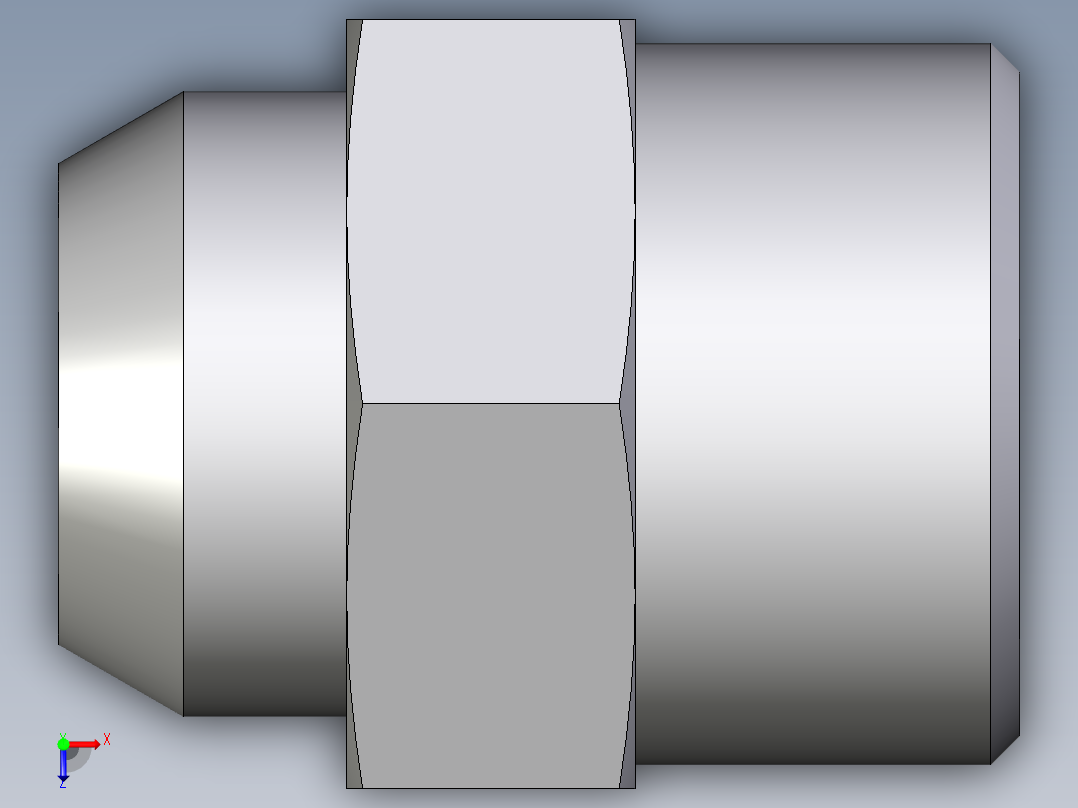 卡套式工业通用硬管接头EO_Weld_connector_AS20SX俯视图