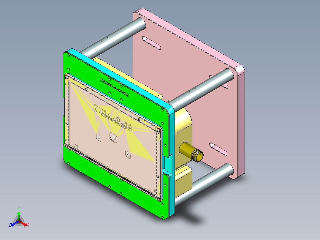 AZA00-A-CNC2-笔记本CNC工装夹具三维模型1023正等轴测图