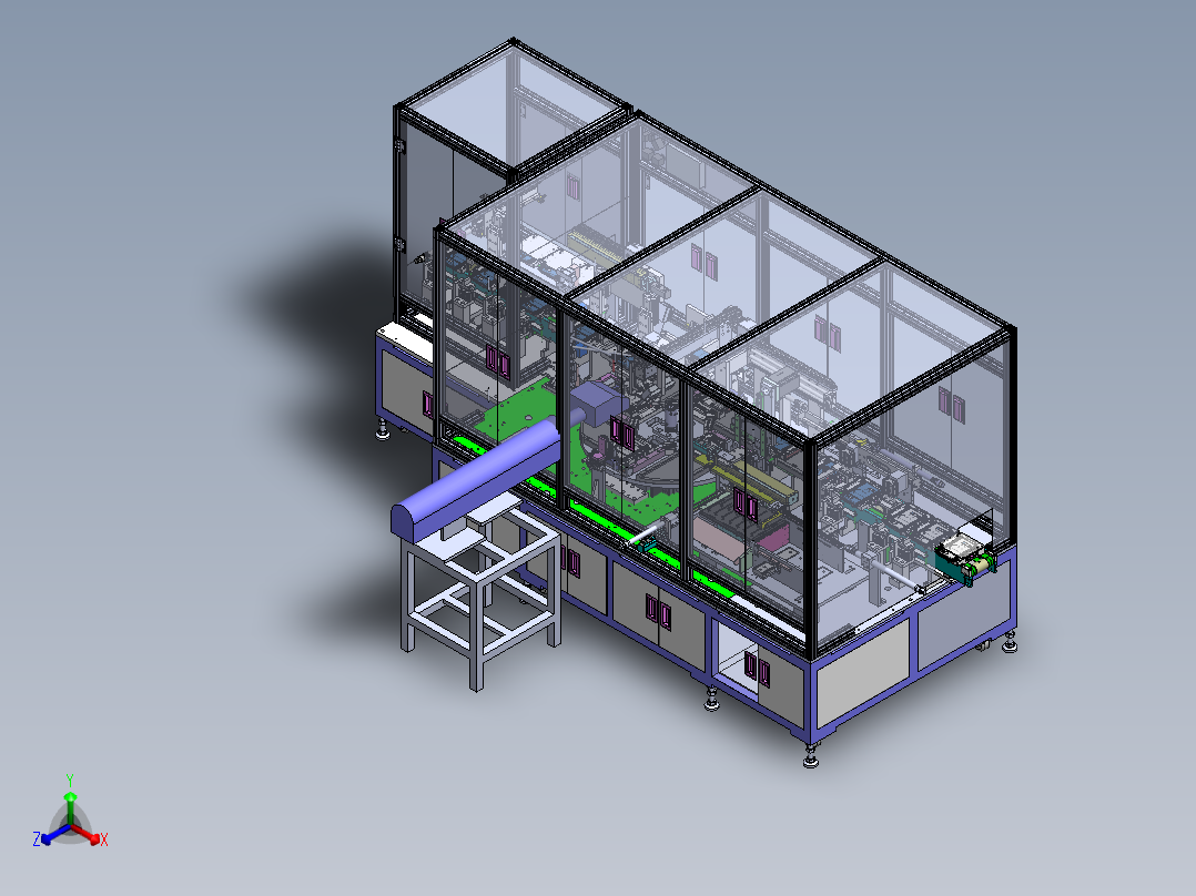一种手机连接器点焊接机sw18可编辑正等轴测图