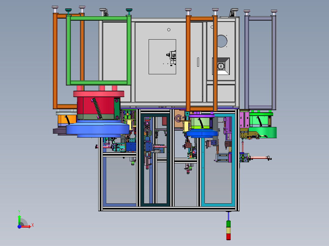 阀门自动组装设备sw18可编辑前视图
