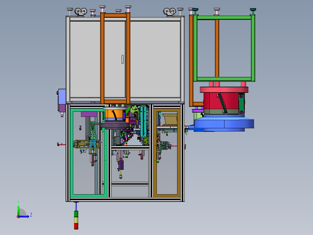 阀门自动组装设备sw18可编辑左视图