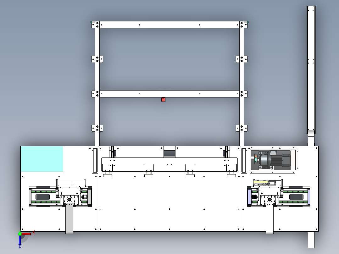 轨道式可调铁板分张器sw19可编辑俯视图