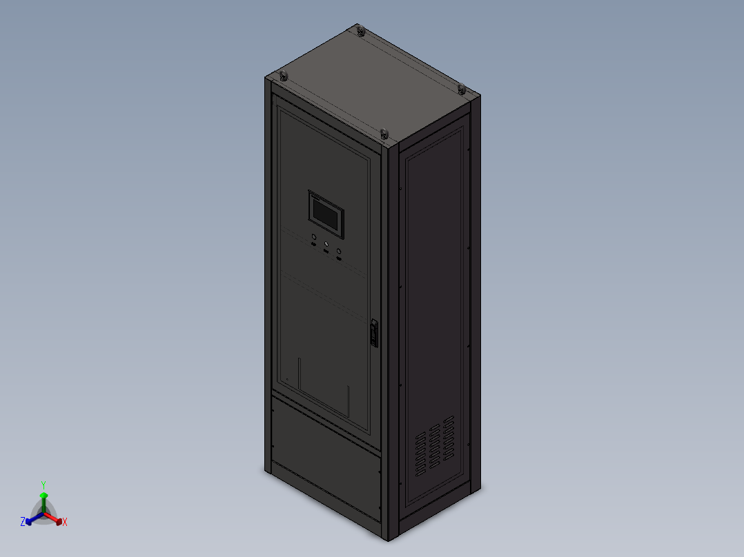 储能6进1出汇流柜sw19正等轴测图
