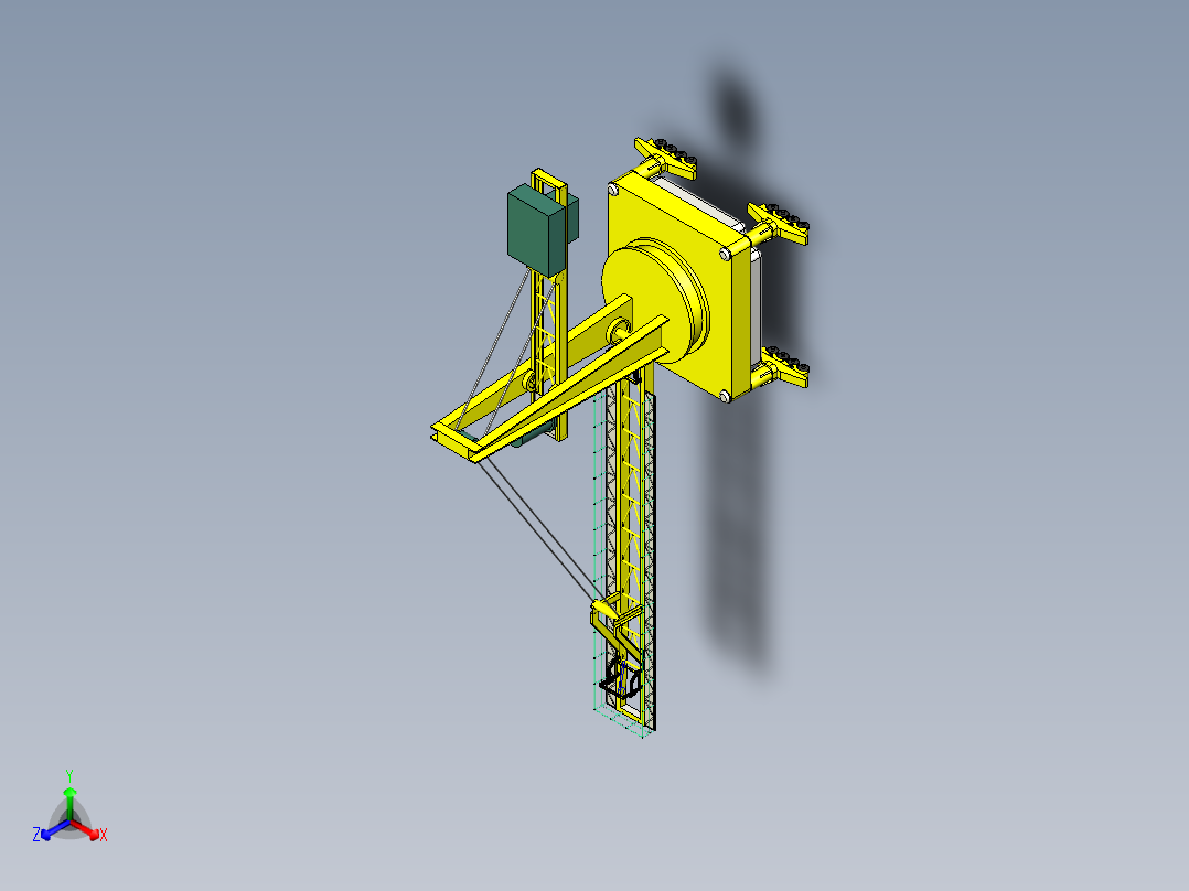 桥式堆垛起重机前视图