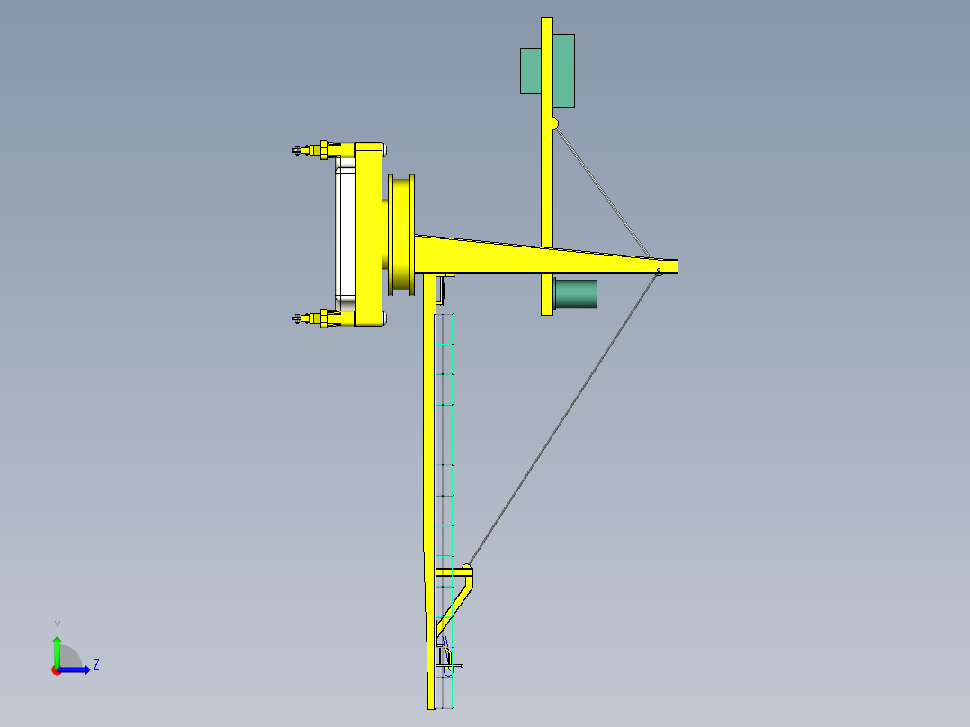 桥式堆垛起重机左视图