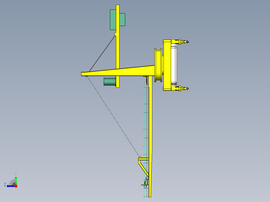 桥式堆垛起重机右视图