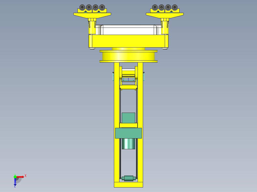 桥式堆垛起重机俯视图