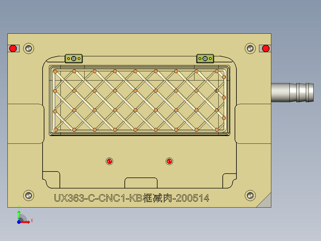 UX363-C笔记本CNC工装夹具三维模型-CNC1-200514前视图