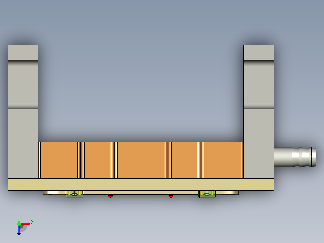 UX363-C笔记本CNC工装夹具三维模型-CNC1-200514俯视图