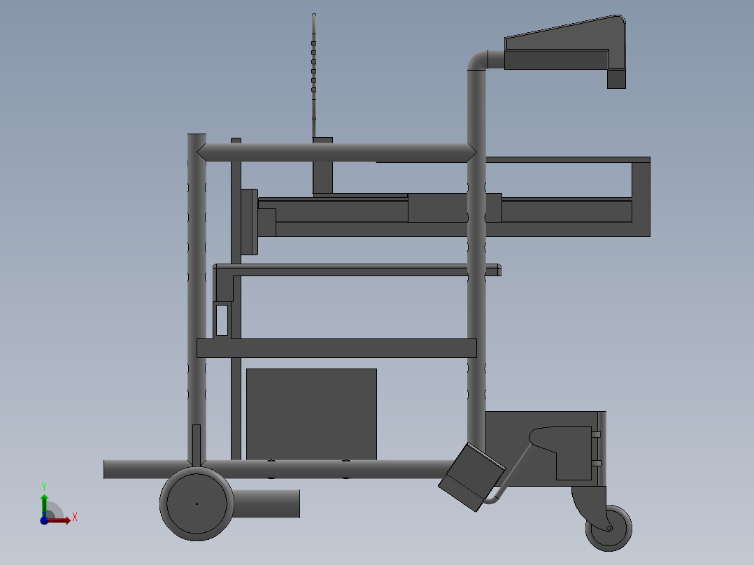 可变形智能助行器前视图