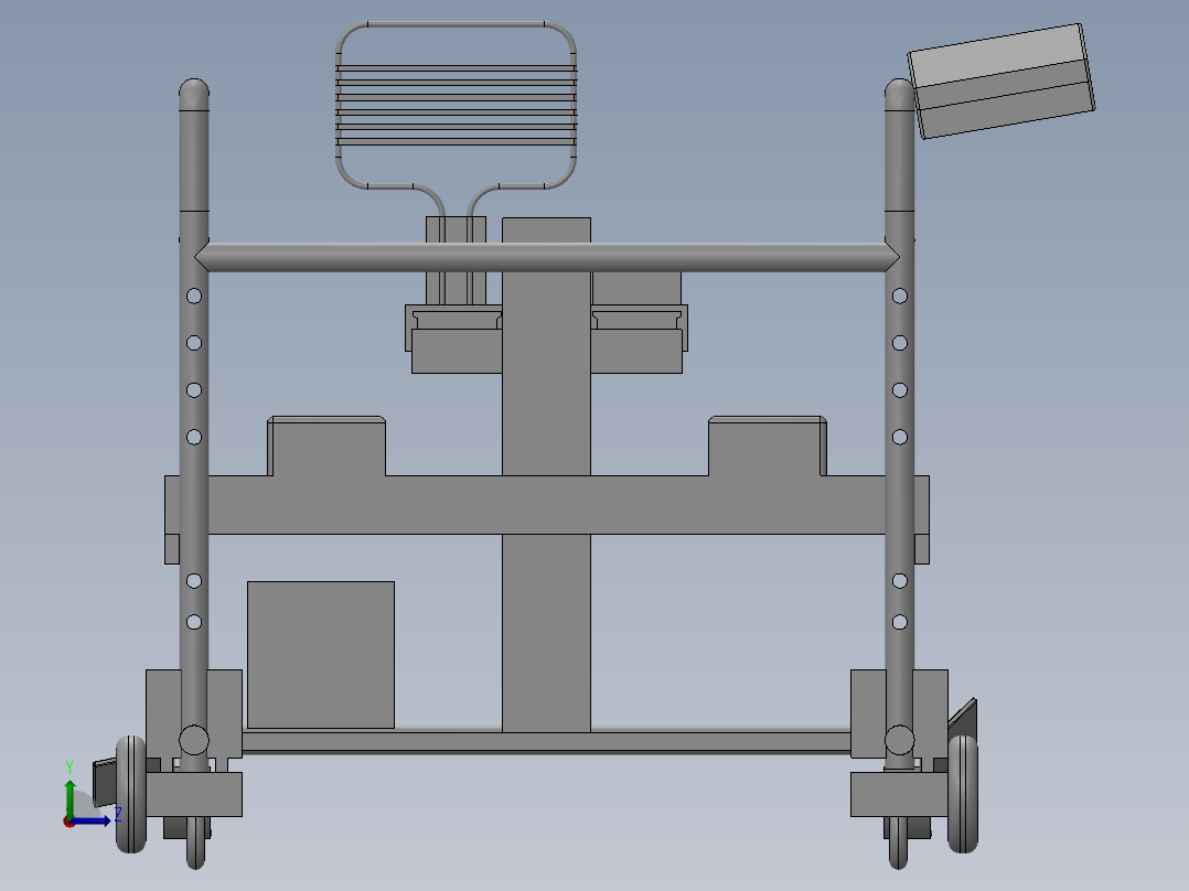 可变形智能助行器左视图
