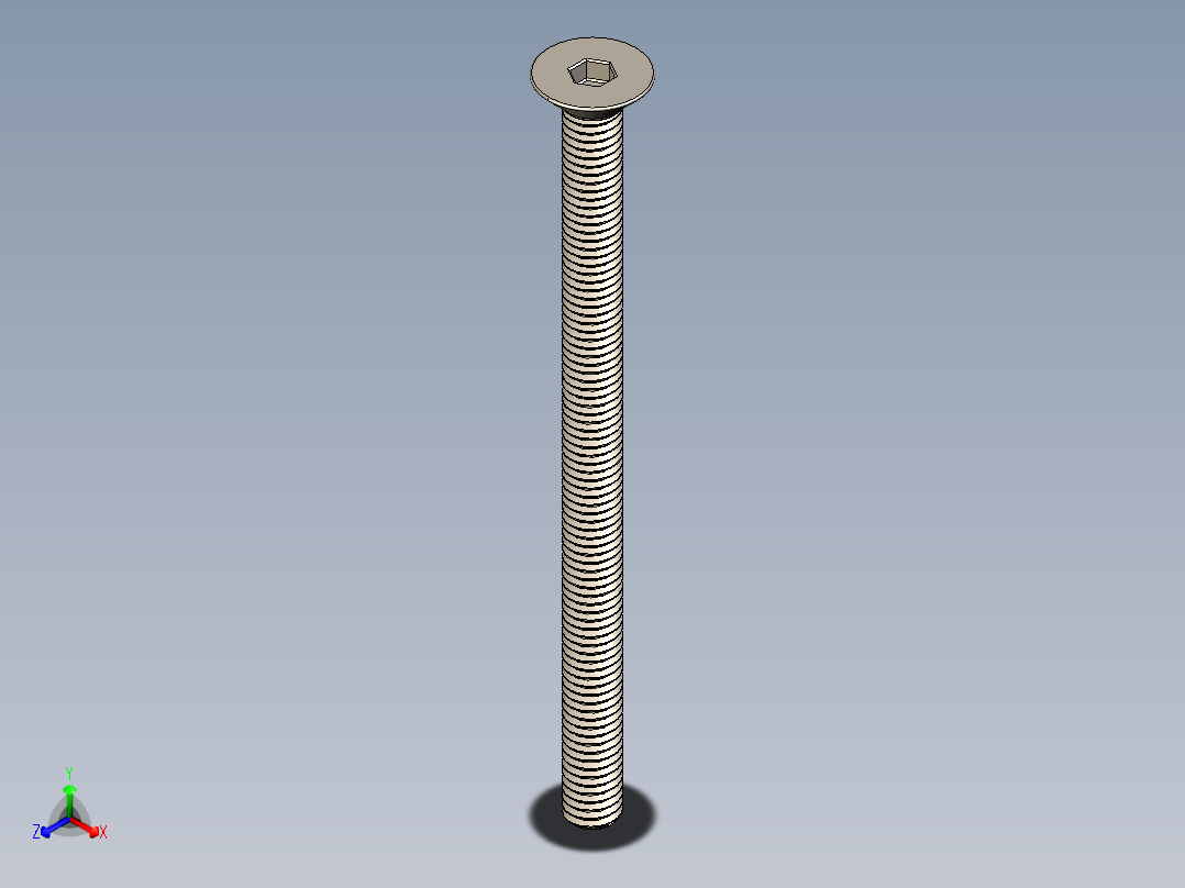 Screw_ISO_10642_M3x45_A2.STEP正等轴测图